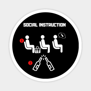 Social Instruction Beer Magnet